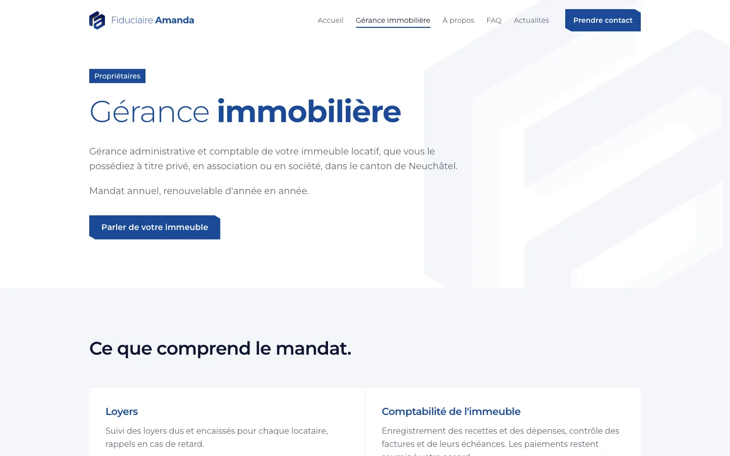 Fiduciaire Amanda,gérance immobilière